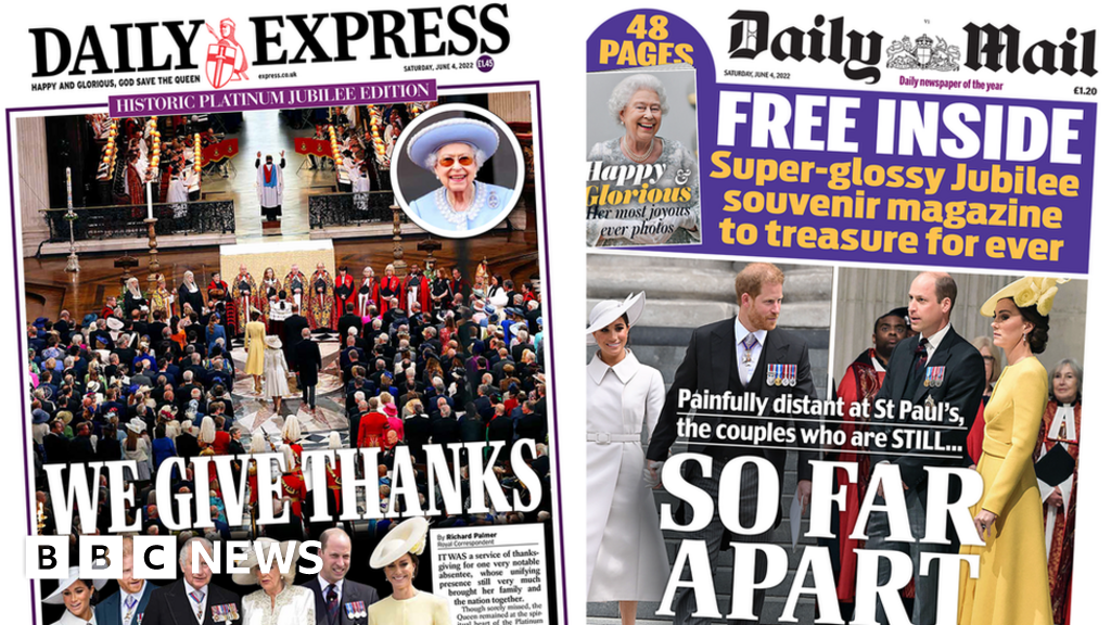 The Papers: ‘We give thanks’ and ‘together… yet apart’