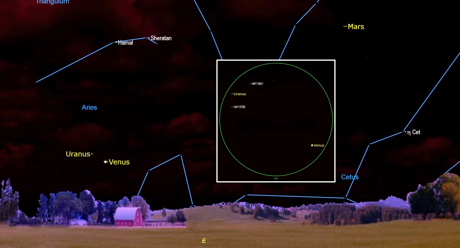Build Uranus come Venus within the predawn sky on Sunday