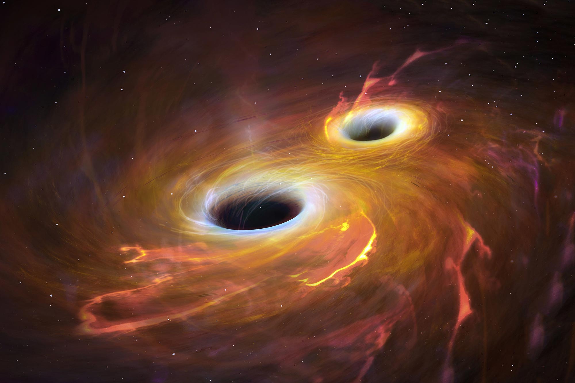 Astrophysicists Predict Gravitational Wave Power From Merging Supermassive Shaded Holes