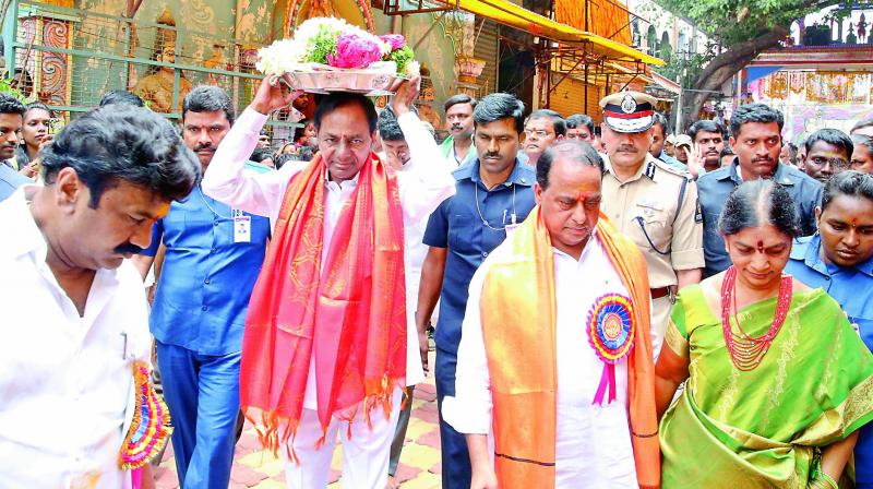 Mahankali Temple getting tell for Bonalu competition