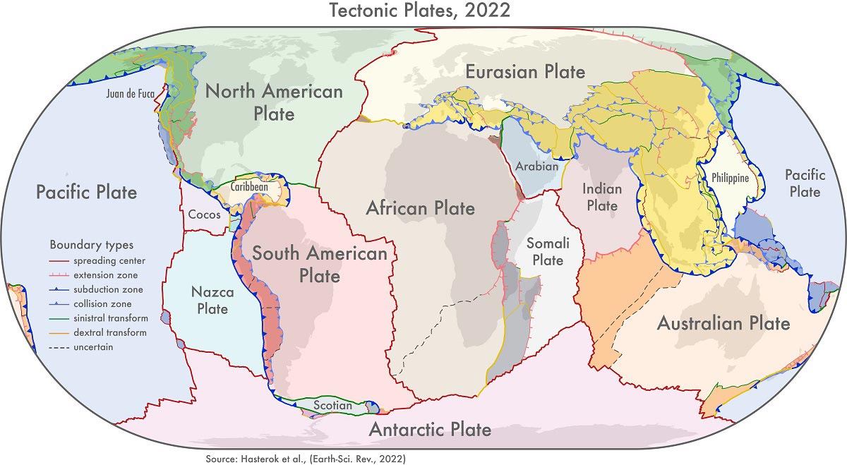 Sleek Notion of Earth’s Architecture: Up to this level Maps of Tectonic Plates