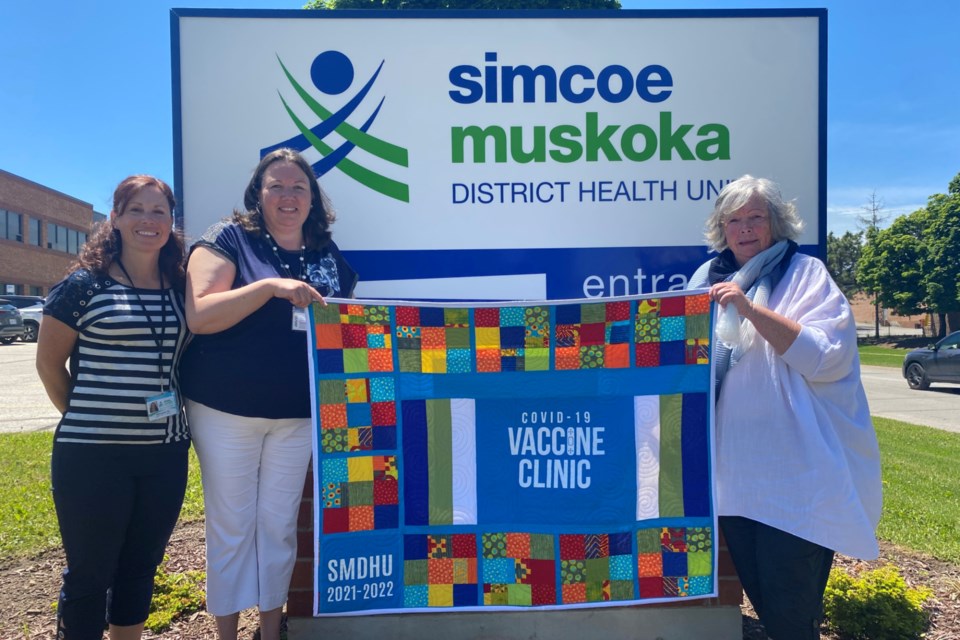 Health unit receives handcrafted quilt in recognition of efforts