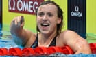 Katie Ledecky wins 17th world swimming title after victory in 1500m freestyle