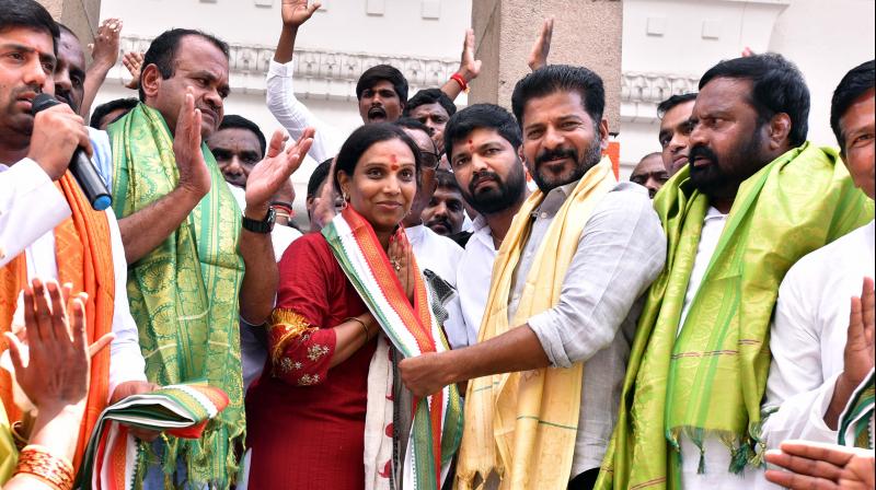 PJR’s daughter joins Congress, Revanth requires strong females management in Hyderabad