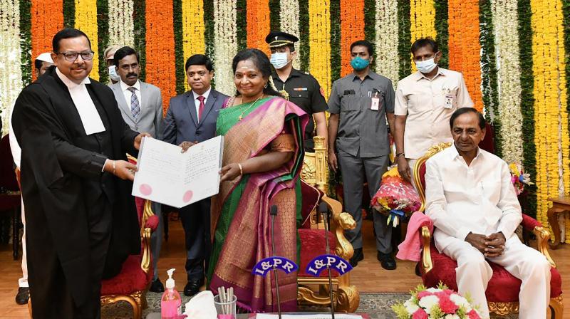 Justice Bhuyan sworn in as Telangana HC CJ