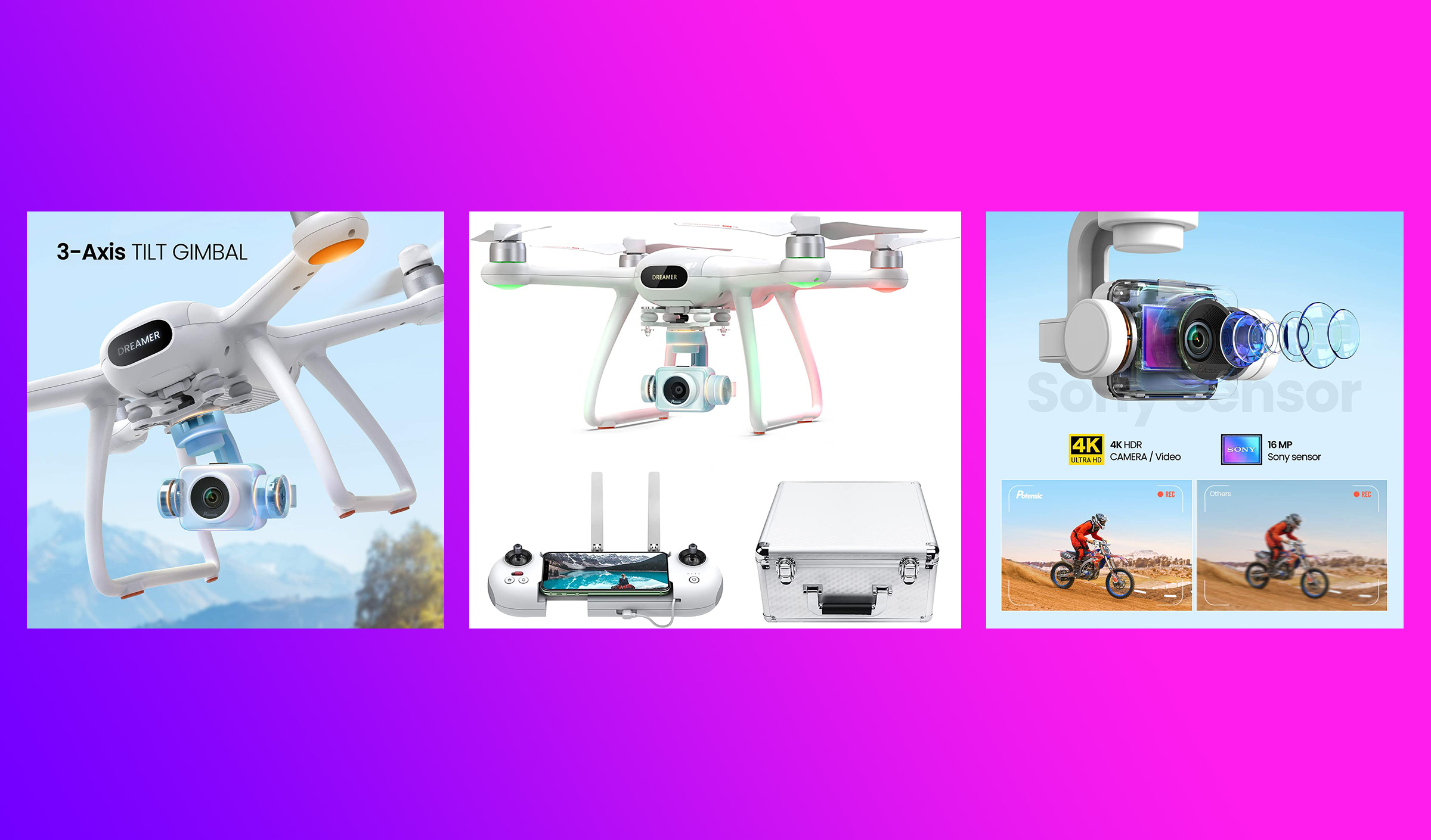 Accumulate a legitimate-grade 4K drone with a 3-axis gimbal for most exciting $365