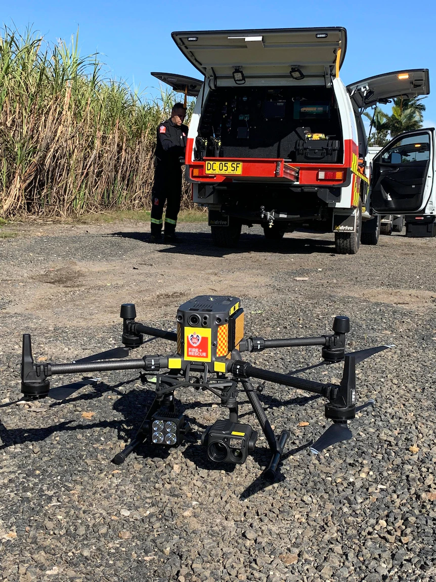 Drone-flying firefighters encourage flood-affected cane farmers make a choice away fridges, washing machines from the sector