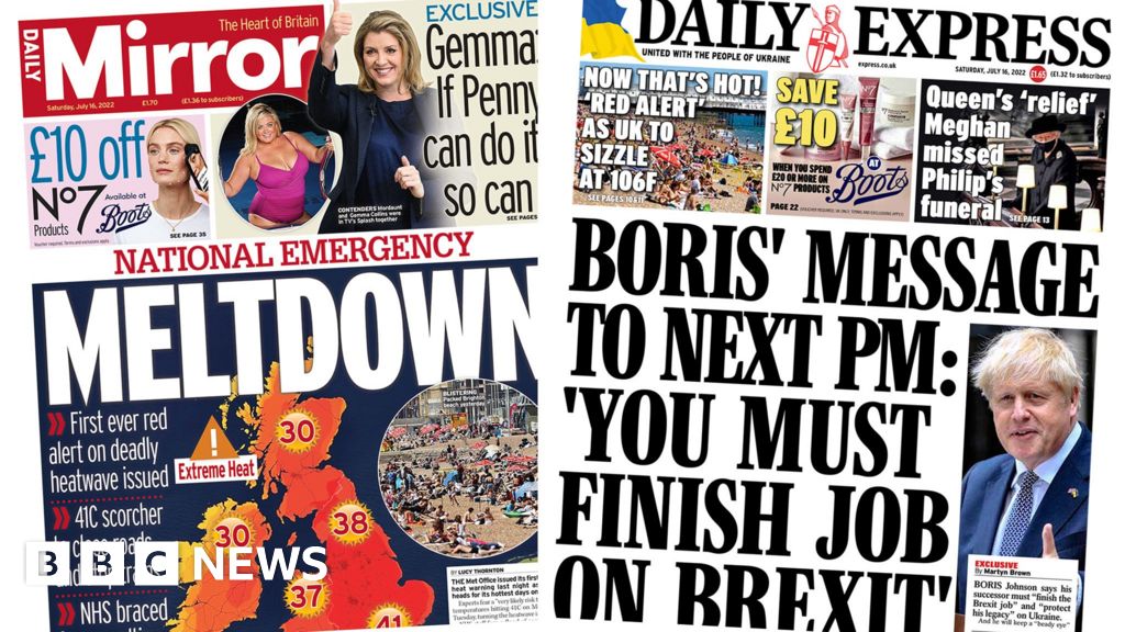 The Papers: ‘Meltdown’ amid heat warning and Liz’s ‘tax enhance’