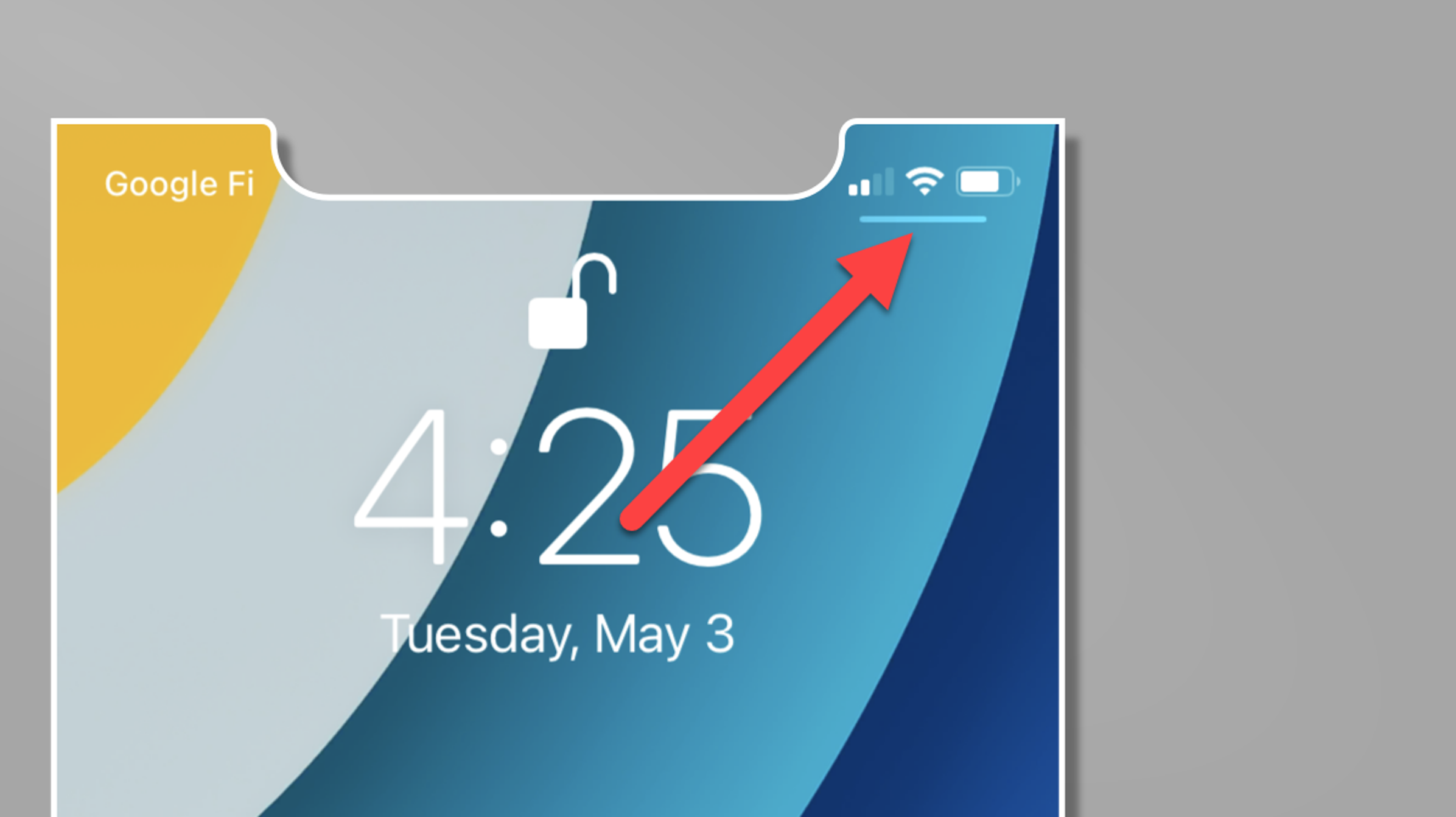 What Is the Line Below the Battery on the iPhone Lock Screen?