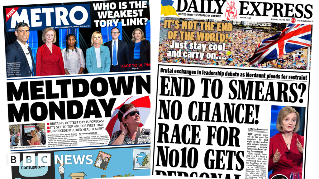 The Papers: ‘Meltdown Monday’ and ‘Flee for No10 gets deepest’