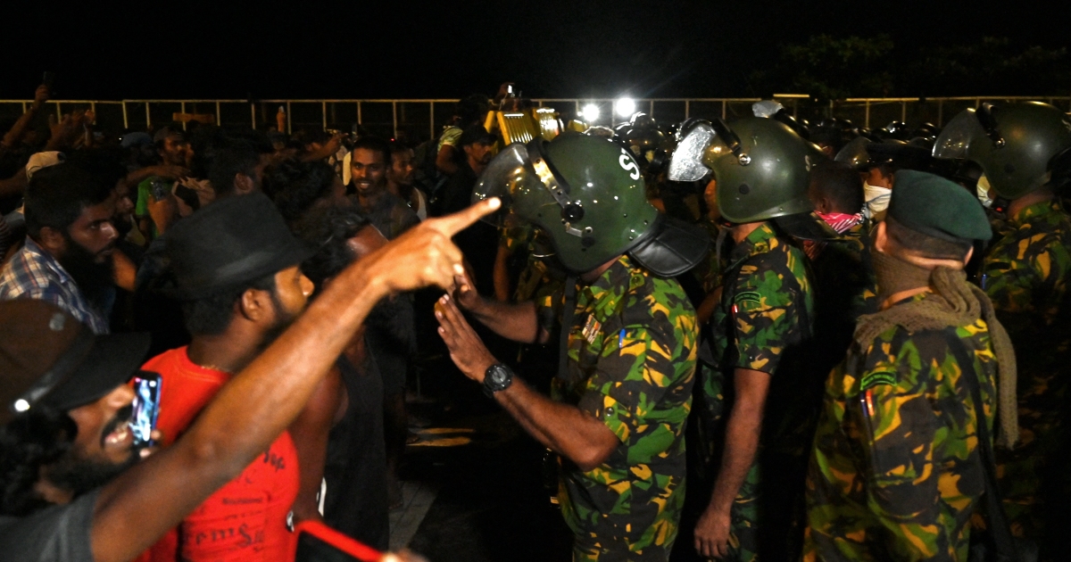 Protection power raids Sri Lanka remark camps, leaders arrested