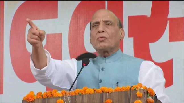 Pak-occupied Kashmir became, is, will be integral piece of India: Rajnath Singh at Kargil Divas match