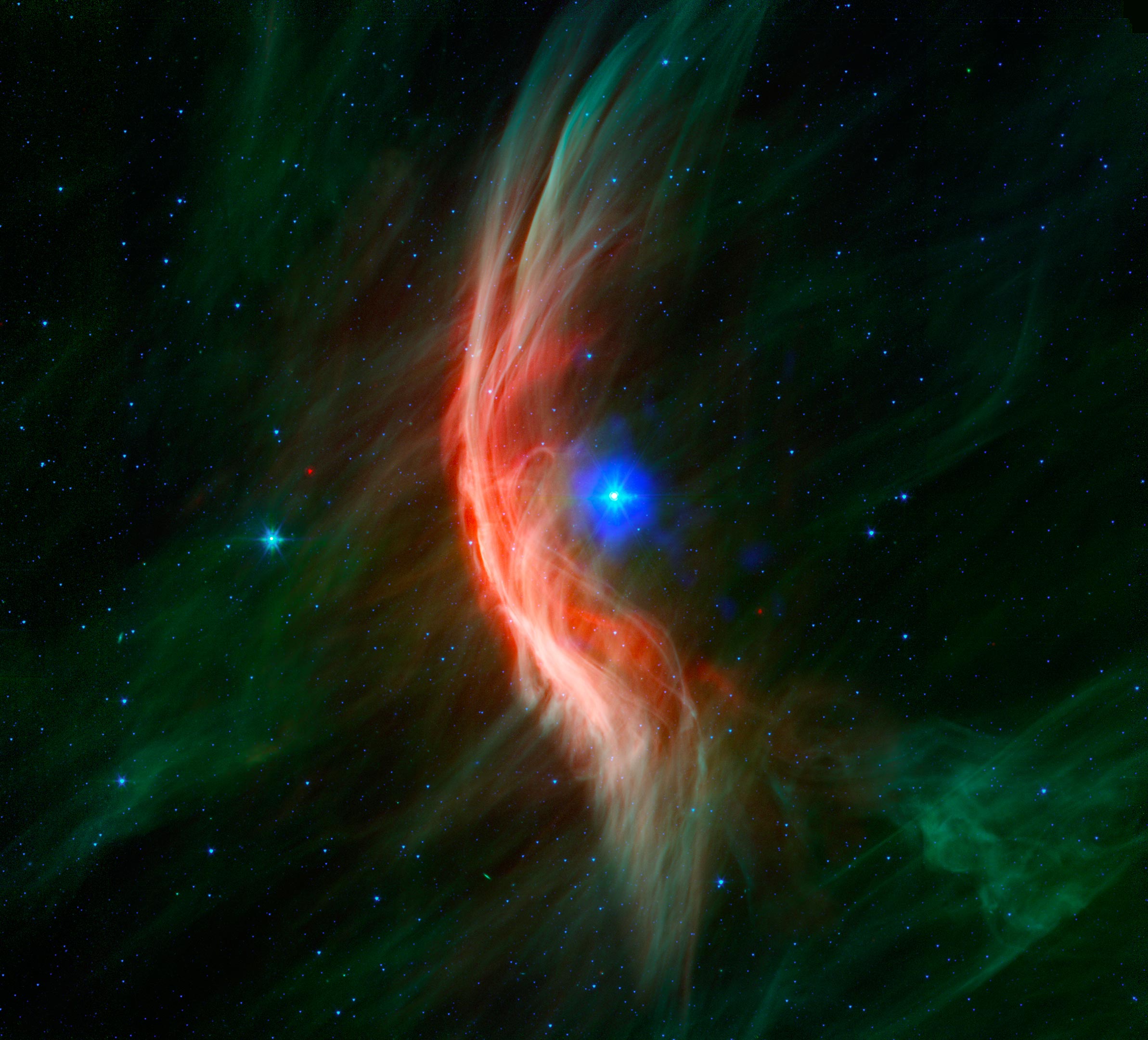 Zeta Ophiuchi: Spectacular Shock Wave From Rejected Neatly-known particular person Hurtling Through Dwelling at 100,000 Miles per Hour