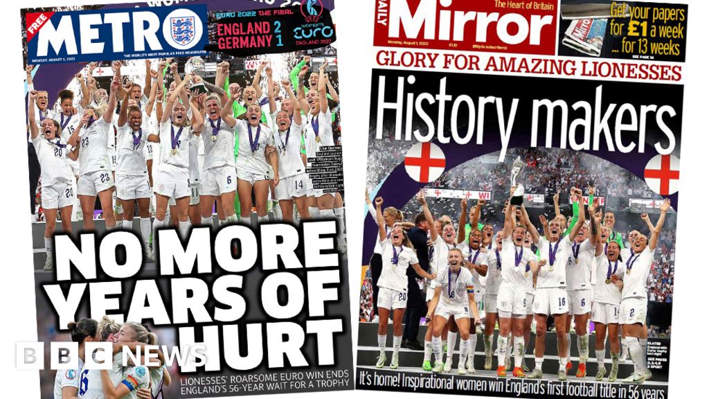 The Papers: ‘No more years of hurt’ as ‘Lionesses elevate it dwelling’