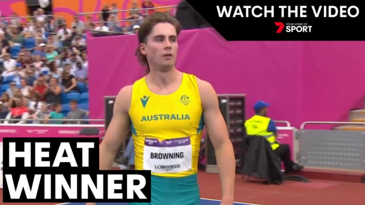 Look Rohan Browning take his 100m warmth on the Commonwealth Games in Birmingham, and the ‘rookie error’ that noticed Jake Doran join him in the semi-finals