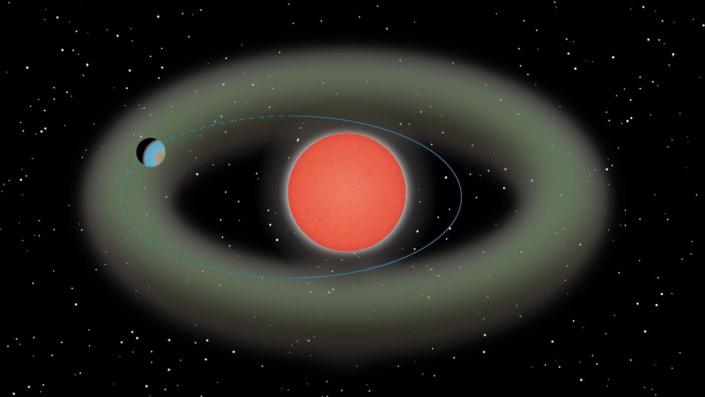 Enormous-Earth planet zips by diagram of the liveable zone of red dwarf megastar