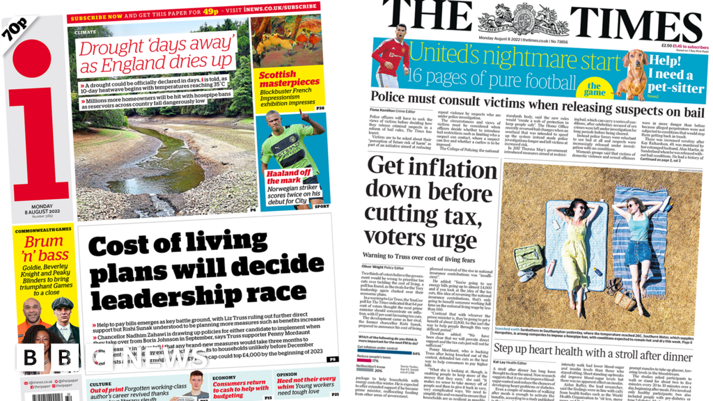 The Papers: Voters’ value of residing fears and drought days away