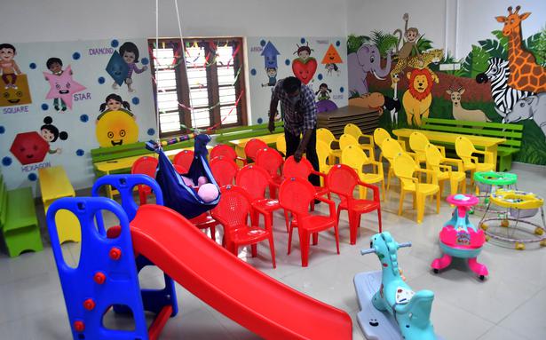 Custom of office creche is catching on