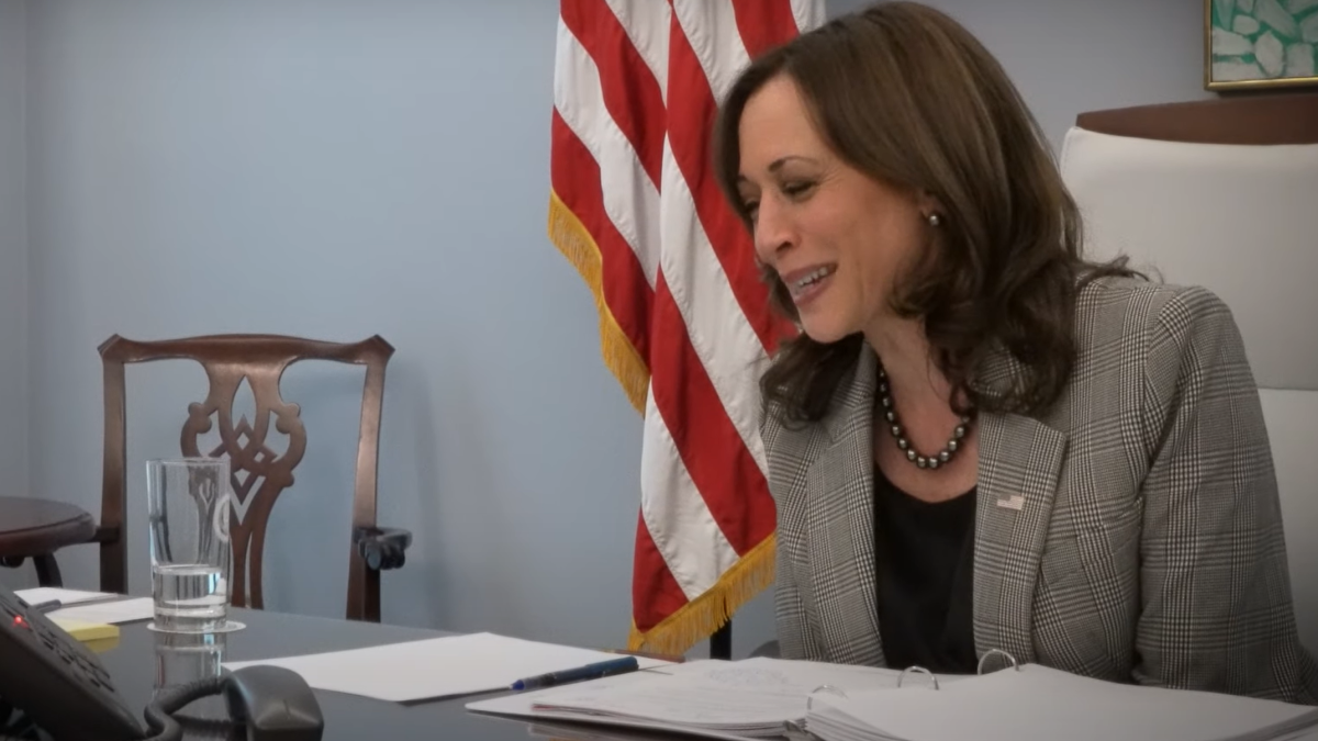 Perceive are residing: VP Kamala Harris discusses commercial spot progress