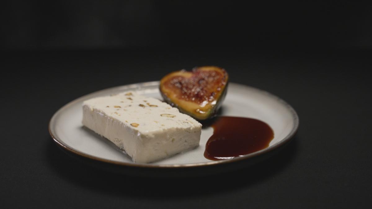 Fig Leaf Semifreddo with Grilled Figs and Pedro Ximénez: Sophie & Katherine recipe