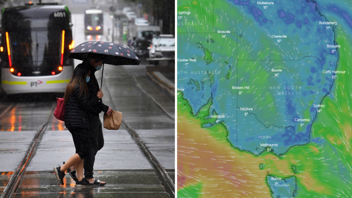 BOM radar: Victoria, NSW and SA forecast for solid winds and heavy rain