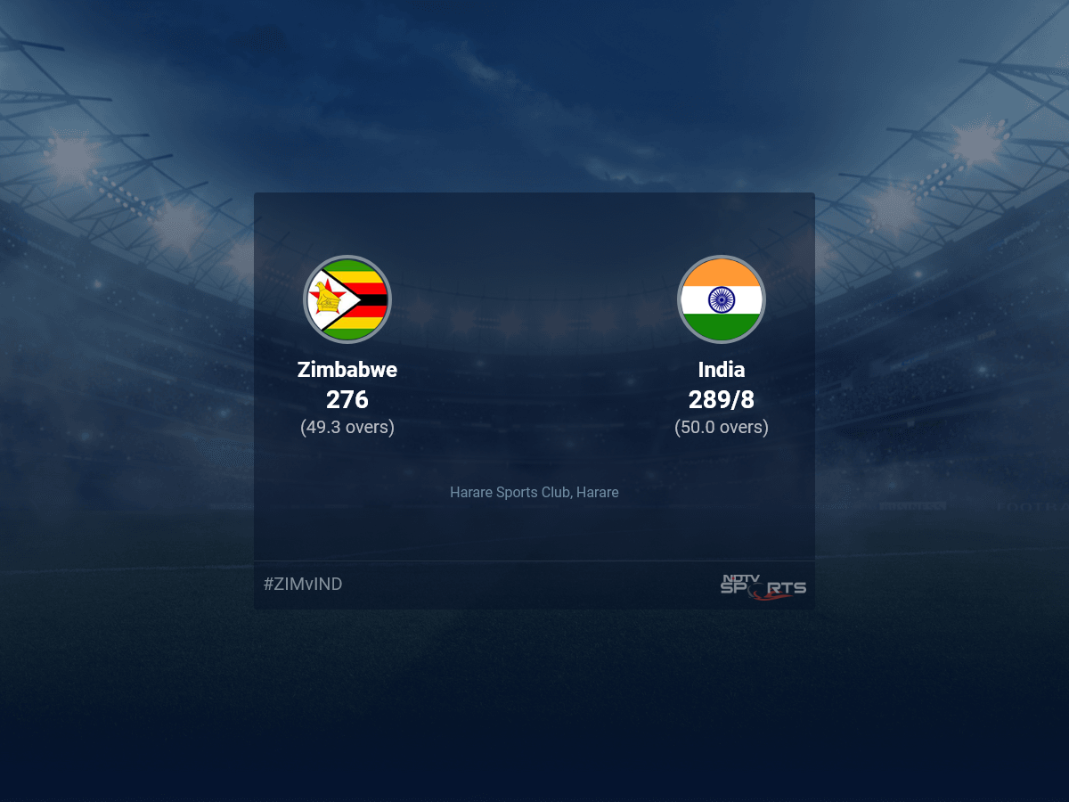 Zimbabwe vs India: Zimbabwe vs India 2022 Dwell Cricket Rating, Dwell Rating Of This present day’s Match on NDTV Sports