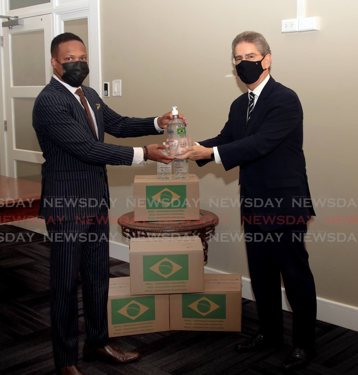 Brazil donates sanitiser to Trinidad and Tobago