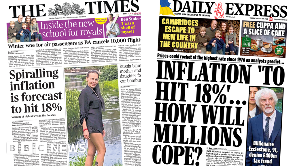 The Papers: Spiralling inflation and refugee host cash plea