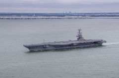 The Navy’s most recent and most innovative warship simply left port