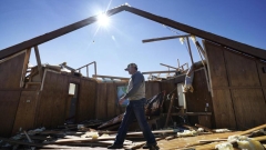 2 dead, structures flattened after twisters struck Texas and Oklahoma|Visuals