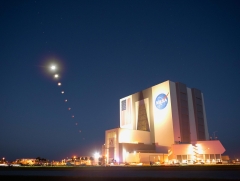 Spectacular Composite: Blood Moon Total Eclipse at NASA’s Kennedy Space Center