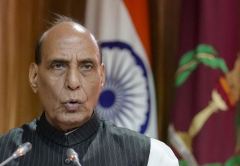 Anybody casting wicked eye on India is provided befitting reply: Rajnath Singh