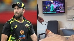 Glenn Maxwell’s saucy upgrade from medical facility bed after suffering freak damaged leg