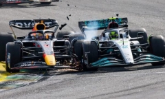 Lewis Hamilton And Max Verstappen Relive 2021 With Their First Collision Of The Season in Brazil