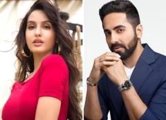 DRIPPED: Nora Fatehi shoots with Ayushmann Khurrana for a tune in An Action Hero, watch