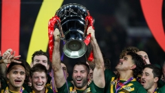 Australia rugby league World Cup champs. Kangaroos beat Samoa 30-10 in Rugby League Word Cup last at Old Trafford