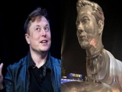 Why is a huge sculpture of Elon Musk on a goat being paraded in Texas?