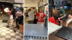 Gold Coast kebab shop brawl shot as more than a lots individuals battle in Coolangatta