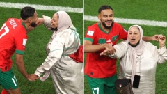 Lovely scenes as Moroccan star Siofane Boufal’s mom takes the program at the World Cup