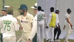 Kohli returns with intense action after Taijul Islam sledges him in 2nd Test; WATCH|Cricket News