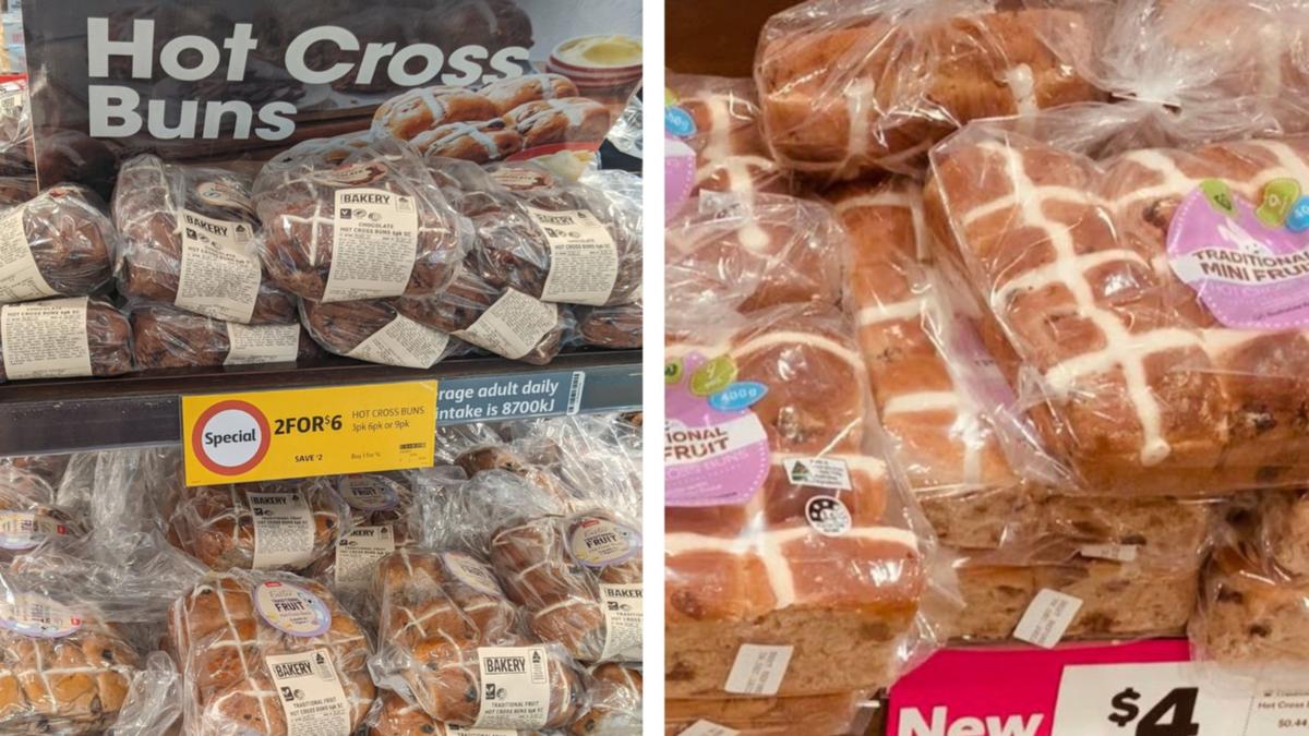 Hot cross buns struck Australian grocery store racks as Woolworths, Coles fill the racks on Boxing Day