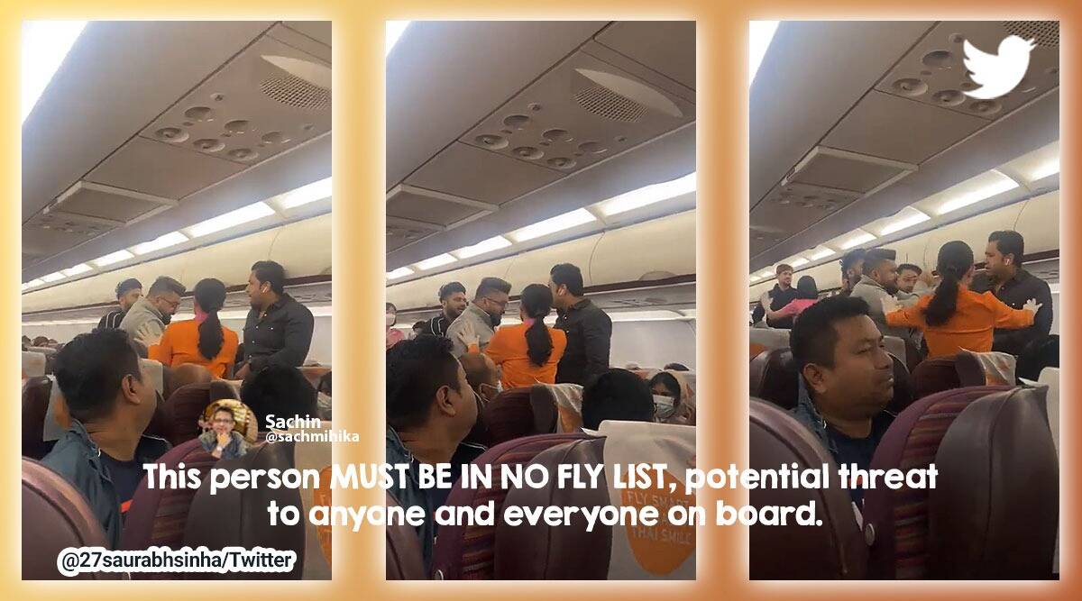 Battle breaks out mid-air on Bangkok-India Thai Smile Airways flight. Netizens furious – The Indian Express