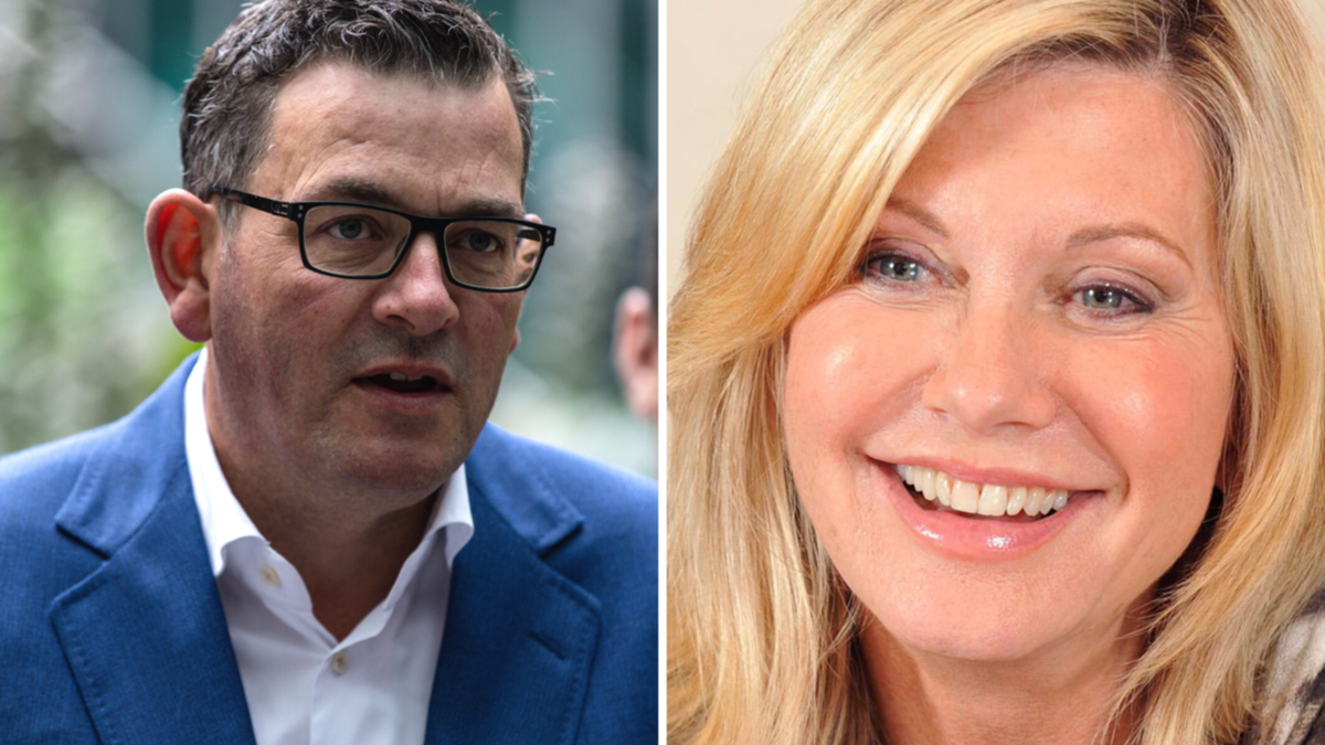 Victorian Premier Daniel Andrews discusses why Olivia Newton-John state memorial has yet to be settled