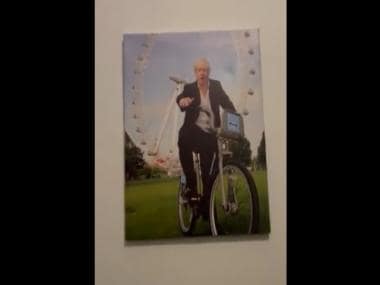 Ukrainian hotel plastered in pictures of previous UK PM Boris Johnson; video goes viral