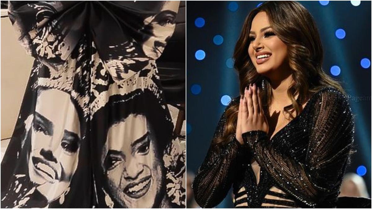 Sushmita-Lara's photo was printed on Harnaaz Sandhu's dress, became emotional, gave tribute