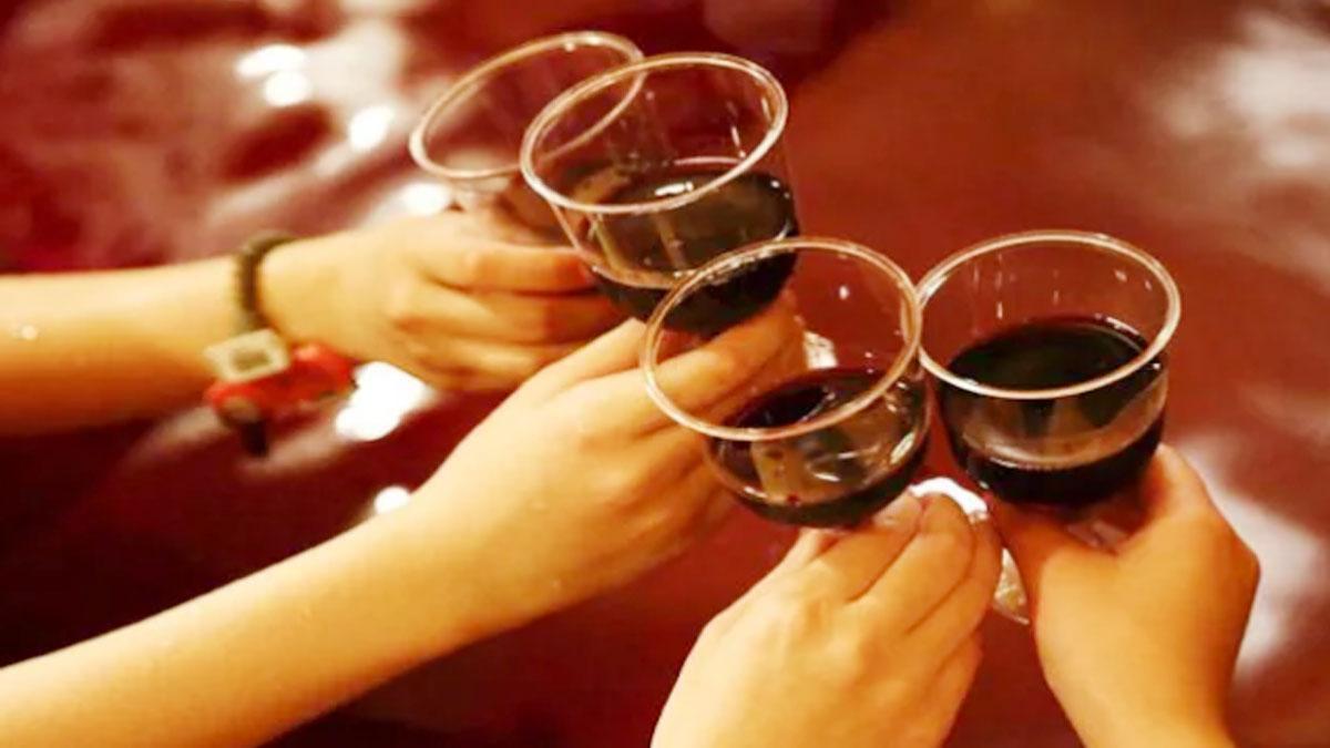 Glass in one hand, salty in the other… 5 home guards found having liquor party in the booth