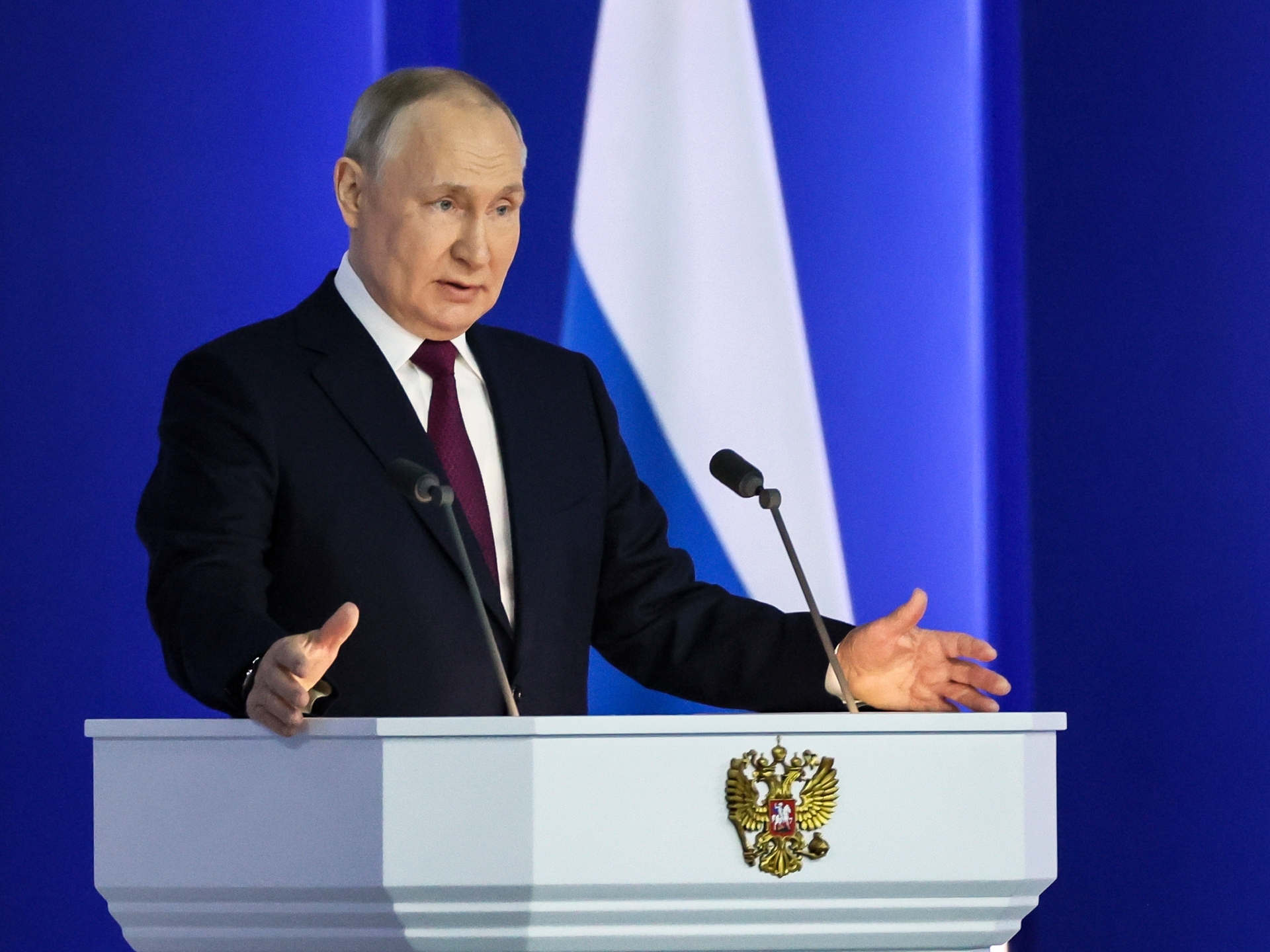 Putin raves versus West in speech decried as ridiculous propaganda