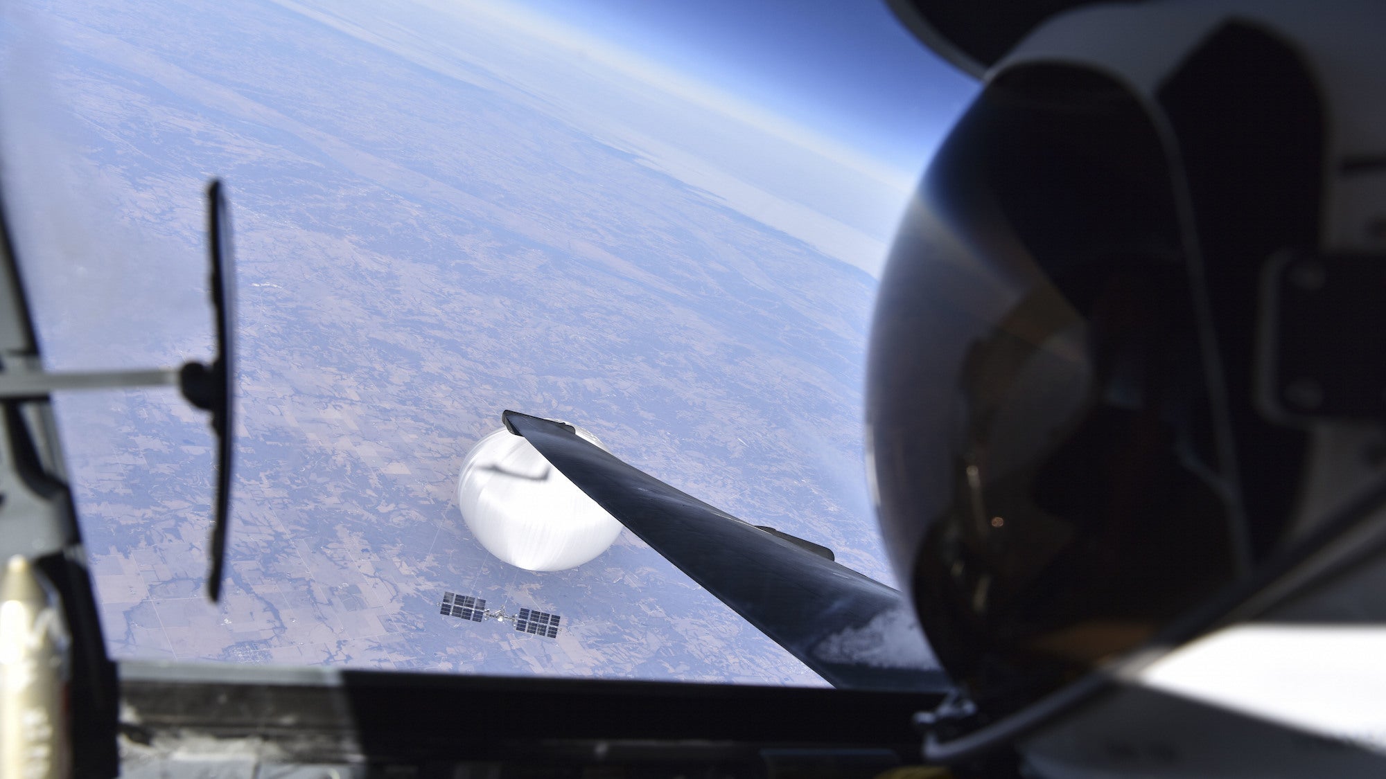 The genuine star of this aerial selfie isn’t the balloon– it’s the U-2 spy aircraft