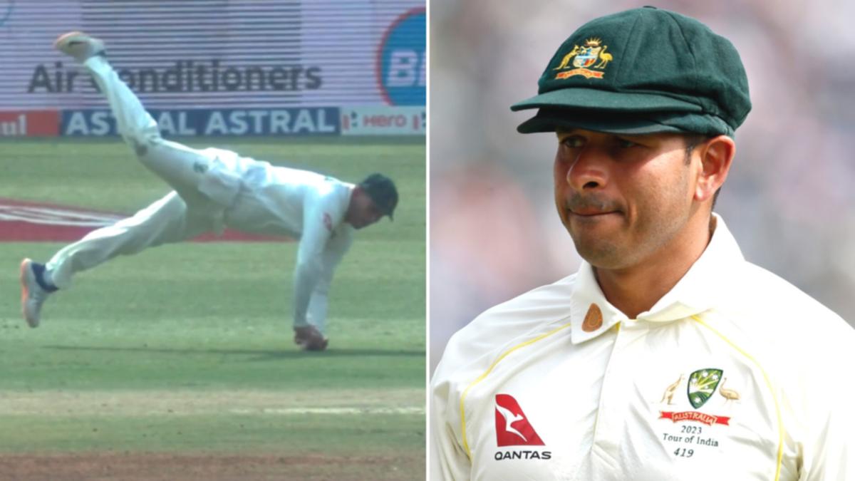 Usman Khawaja defies secret injury to manage freak catch to dismiss Shreyas Iyer in cricket Test versus India