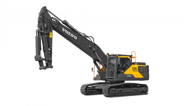 Straight boom excavator from Volvo CE created for demolition